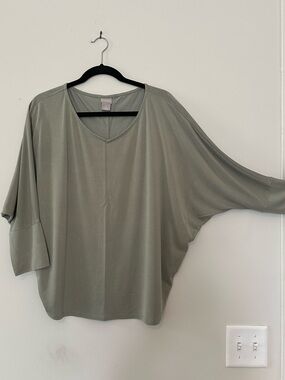 Chico's Olive Green Knit Shell Top